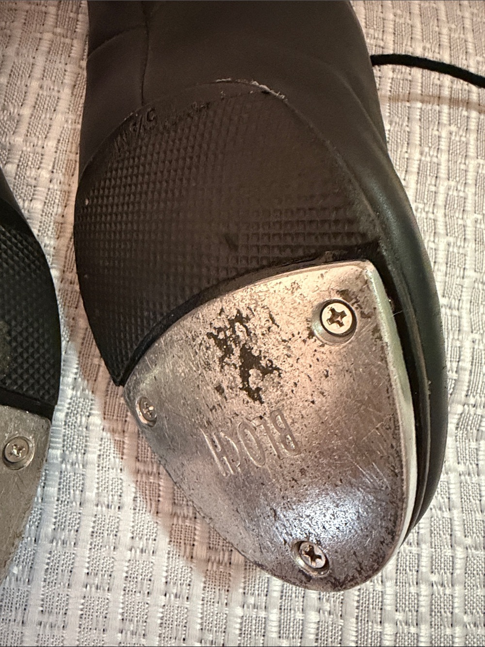 Bloch Black Leather Lace-Up Tap Shoes - Picture 3 of 8